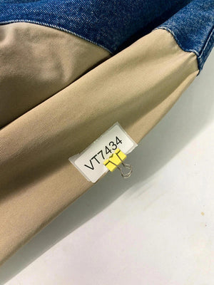 Vintage Denim & Canvas Bomber Jacket – 90s Style