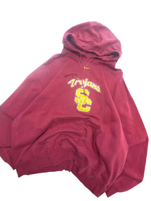 Vintage 90s Burgundy Nike Team Hoodie Men's XL