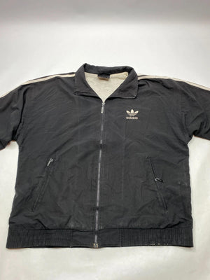 Adidas Vintage Black 3-Stripe Track Jacket (Men’s L / D5)