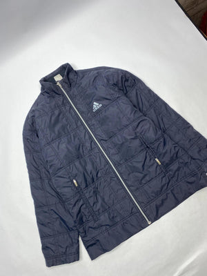 Adidas Men's Navy Puffer Jacket with Full Zip