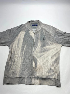 Polo Ralph Lauren Men's Grey Fleece Jacket with Full Zip