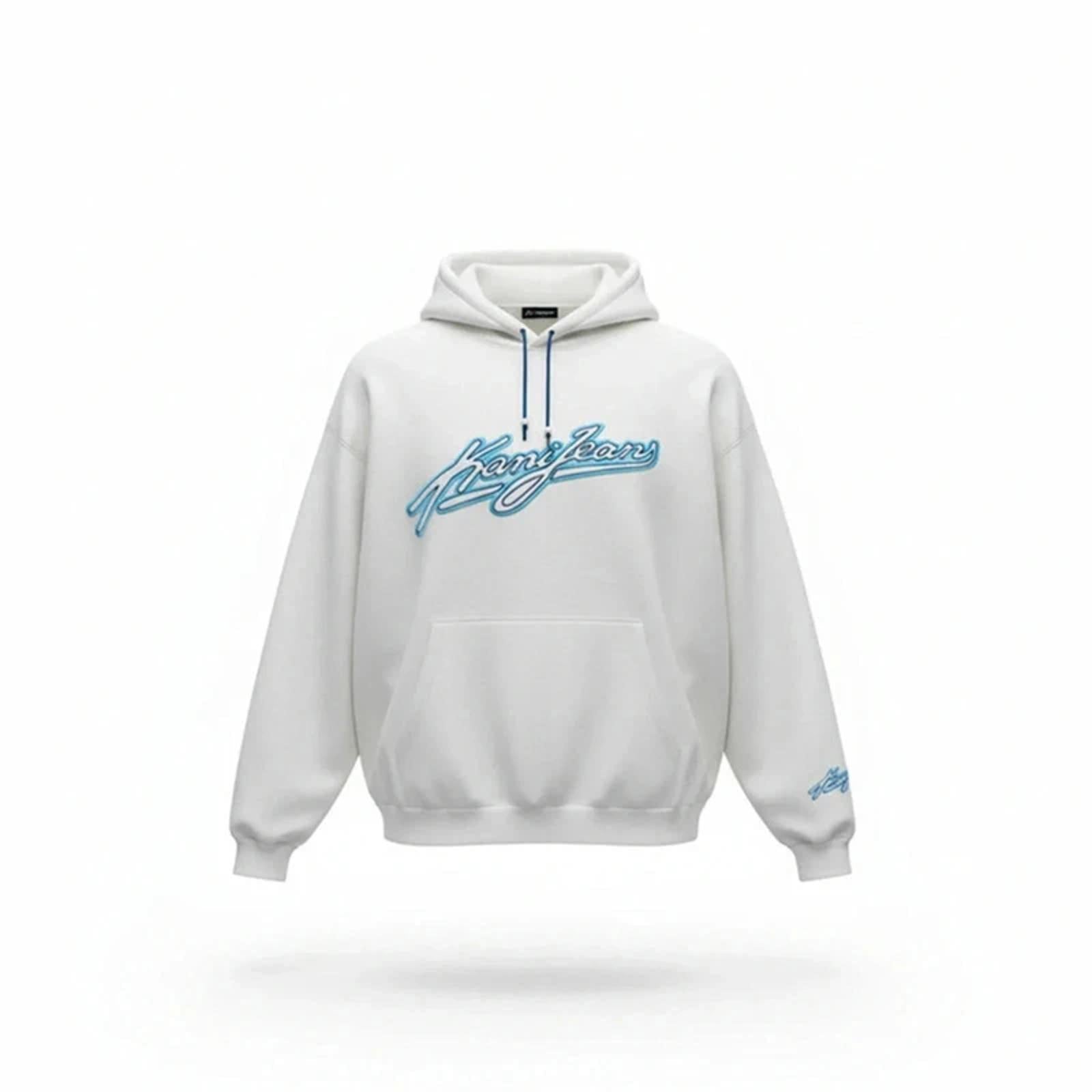 Kani Jeans Vintage Hoodie – White / Cream – Size 2XL