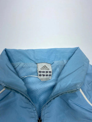 Adidas Light Blue 3-Stripe Women’s Track Jacket – Size L (UK 14)