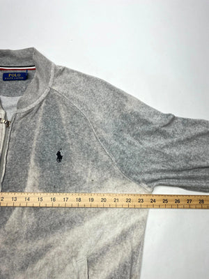 Polo Ralph Lauren Men's Grey Fleece Jacket with Full Zip