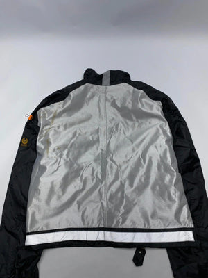 Belstaff Two-Tone Black & Silver Quilted Biker Jacket