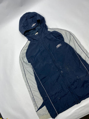 Umbro Navy & Grey Retro Sports Jacket with Hood