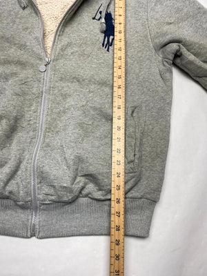 Blu Star Grey Sherpa-Lined Zip-Up Hoodie (Men’s XXXL)