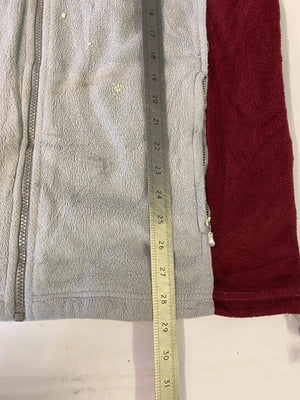 Adidas Grey & Burgundy Full-Zip Track Jacket – Size L