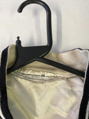 Vintage “New Target” Varsity Jacket – Black/Cream – Retro Letterman Style – Unisex