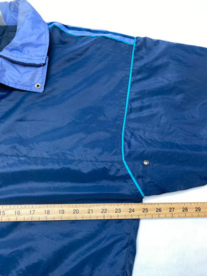 Vintage Adidas 80s/90s Navy & Light Blue Windbreaker Jacket (