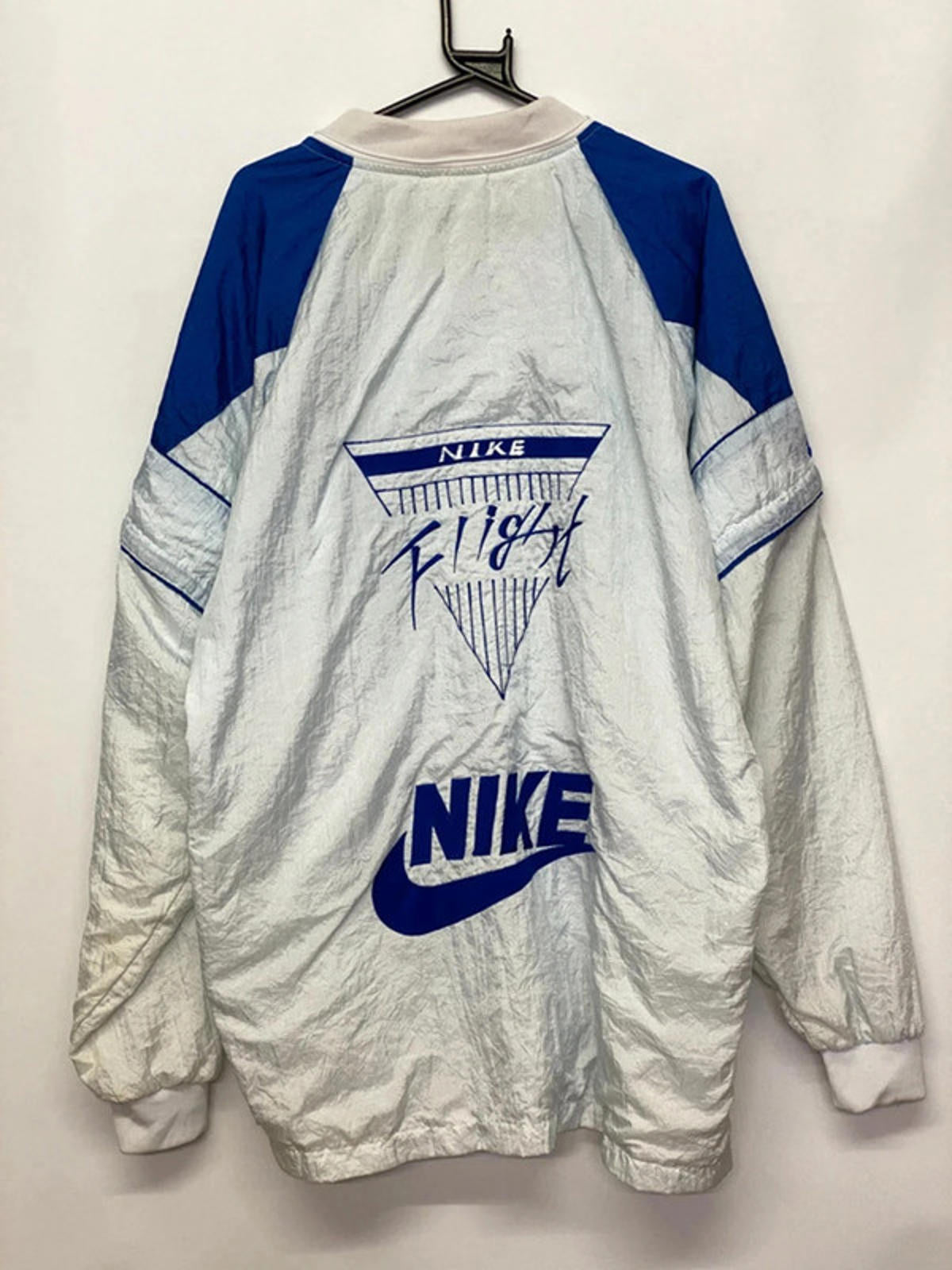 Vintage Nike Flight Windbreaker Jacket Blue White – Men’s L/XL