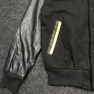 Black Cheer Power Varsity Jacket Men's Small