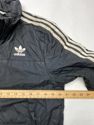 Adidas Originals Black 3-Stripes Windbreaker Jacket