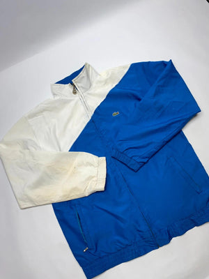 Lacoste Blue & White Full-Zip Windbreaker Jacket (Men’s L)