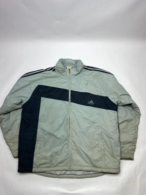 Vintage Adidas Two-Tone Grey & Navy Puffer Jacket