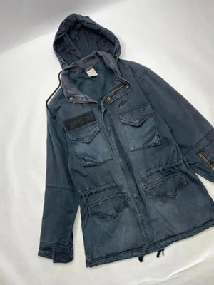 Nike Sportswear Hooded Field Jacket Blue Vintage Style