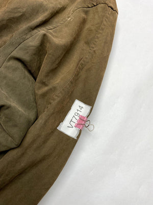 Dockers Vintage Brown Waxed Jacket with Leather Collar (Men’s XLT)