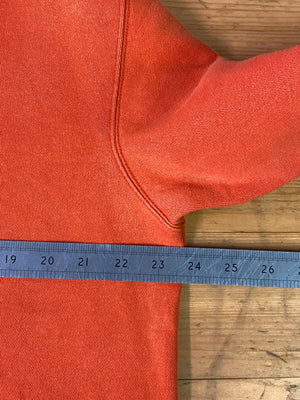 Chaps Orange Embroidered Logo Hoodie Size L