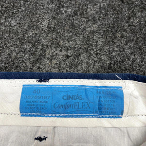 Blue Cintas Straight Trousers Men's W40