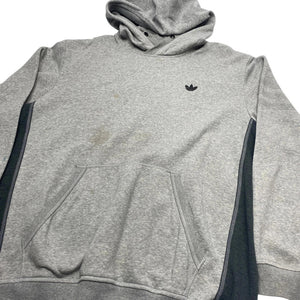 Grey Adidas Embroidery Hoodie Men's XL