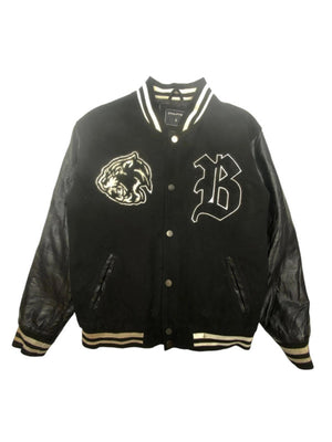 Black Chapter Badge Varsity Jacket Men's Small