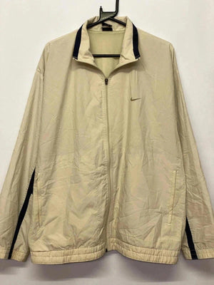 Nike Men's Beige and Navy Windbreaker Jacket