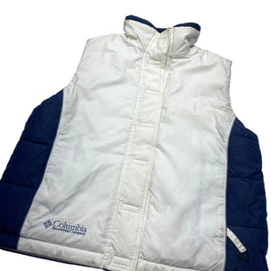 White and Navy Columbia Gilet Women's Large