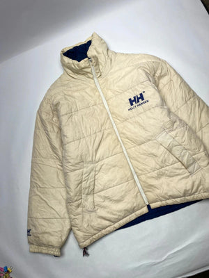 Helly Hansen Beige Puffer Jacket – Men’s L – Down Filled 80/20 – Vintage