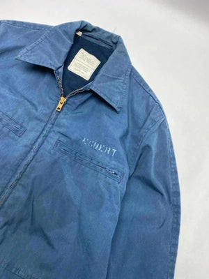Vintage Blue Utility Workwear Jacket Zip Up
