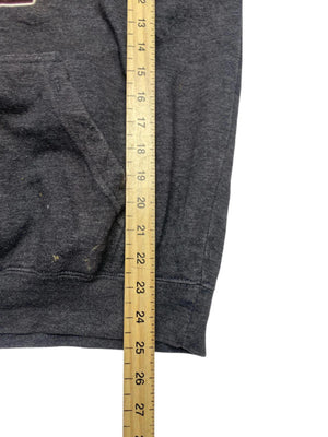 Grey Graphic Print Hoodie Men's Large