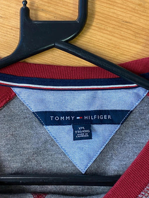 Tommy Hilfiger Red & Grey Raglan Crewneck Sweatshirt