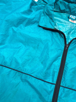 Adidas Men's Teal Windbreaker Jacket with Hood