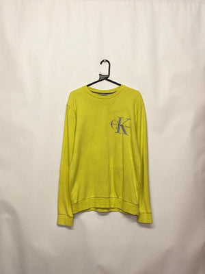 Calvin Klein Jeans Yellow Crewneck Sweatshirt Size M