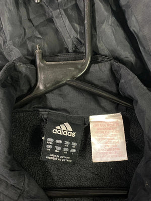 Adidas Black & Orange Fleece-Lined Track Jacket