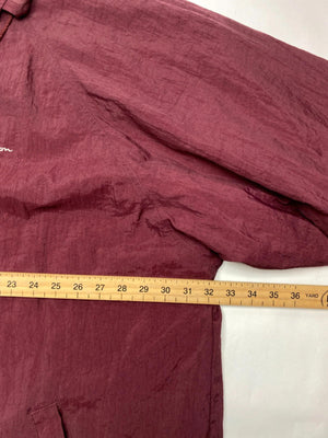 Champion Vintage Maroon Full-Zip Coach Jacket (Men’s XXL, Made in Taiwan R.O.C.)