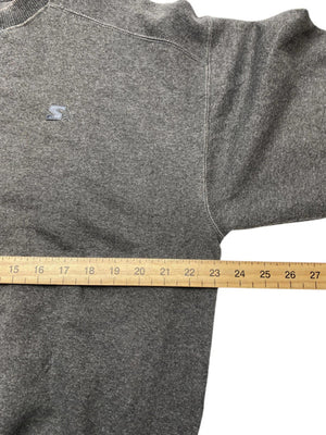 Vintage Grey Starter Chest Logo Sweatshirt Men's Medium