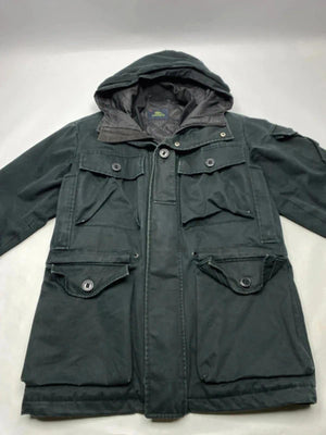 Lacoste Black Hooded Utility Field Jacket – Size 48