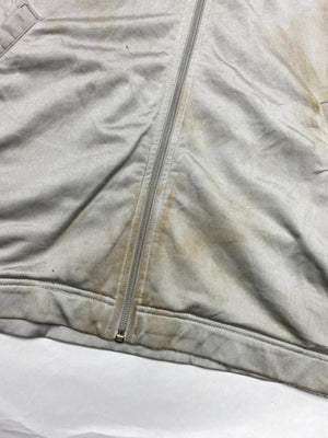 Adidas Grey 3-Stripes Track Jacket – L – Vintage Style