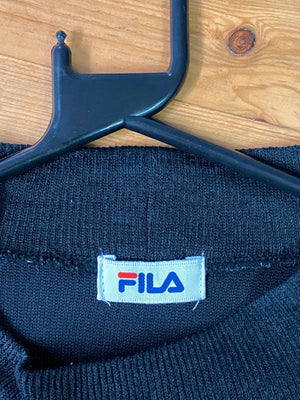 FILA Black Long Sleeve Sweatshirt with Small Embroidered Logo