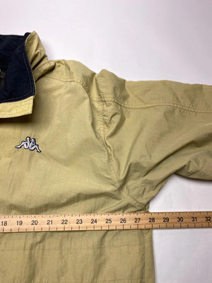 Vintage Kappa Beige Full-Zip Windbreaker Jacket