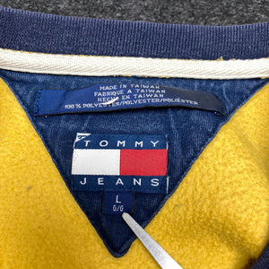 Yellow Tommy Hilfiger Fleece Sweatshirt Men's Large