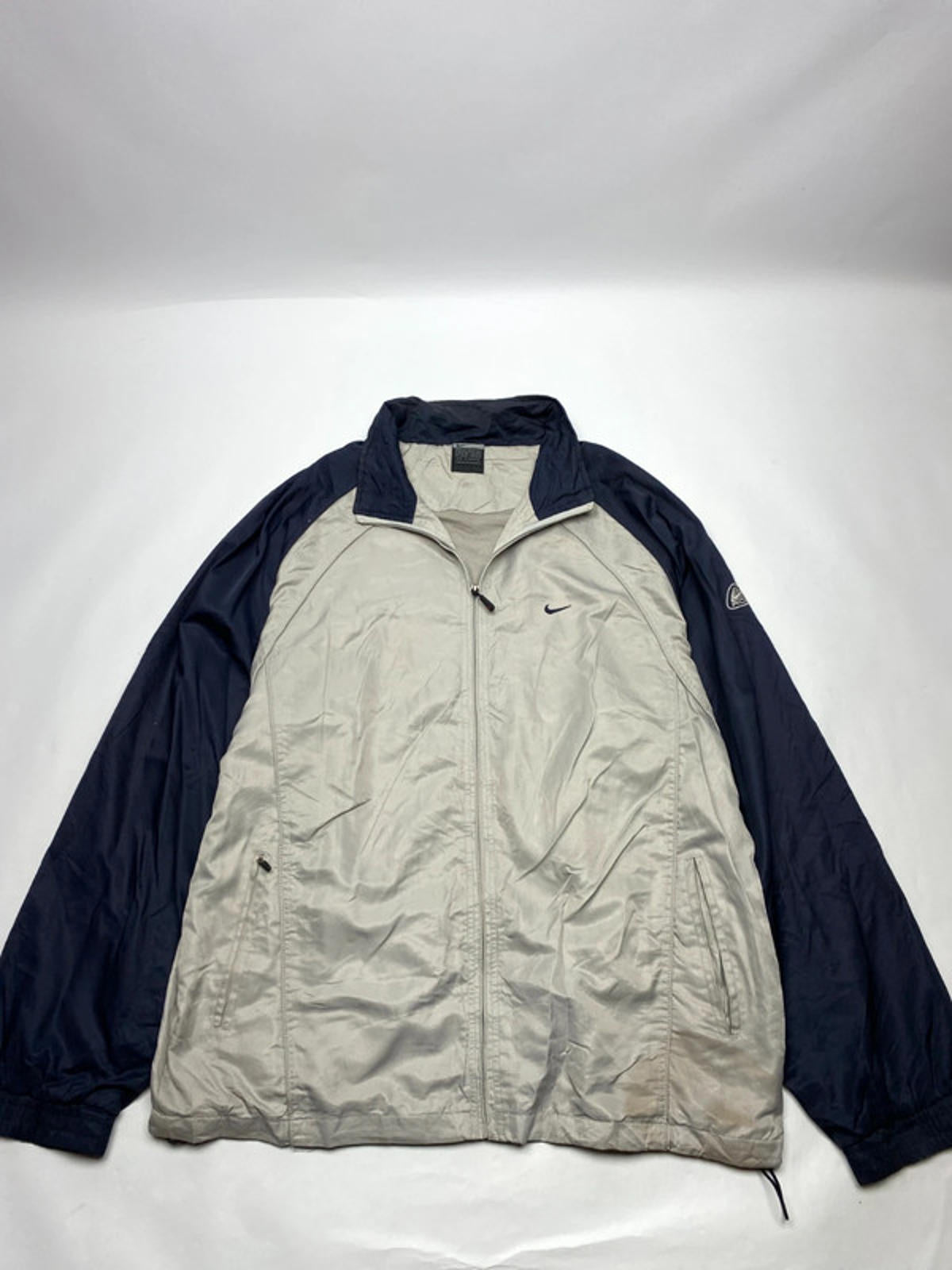 Vintage Nike Two-Tone Windbreaker Jacket – Grey / Navy – Size XXL