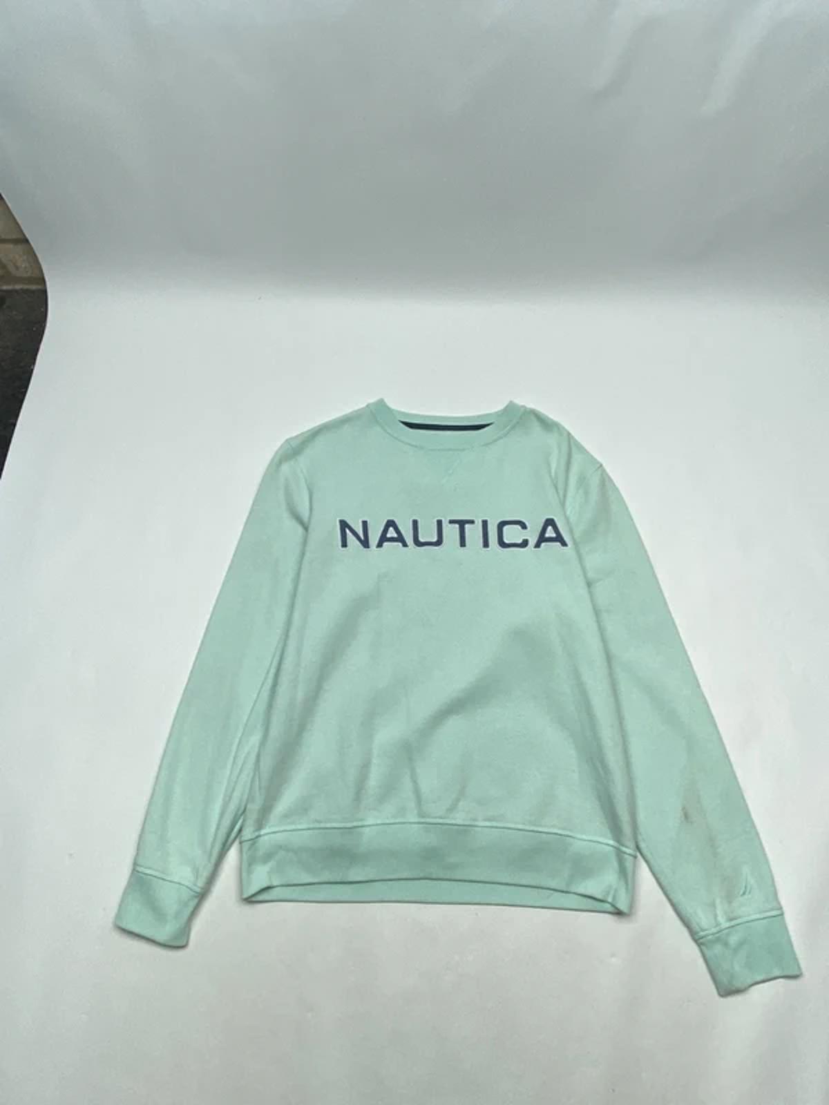 Nautica Mint Green Crewneck Sweatshirt – Logo Front (Size M)