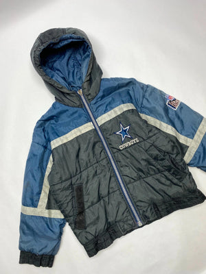 Dallas Cowboys NFL Hooded Puffer Jacket (Youth Size / Approx. 24” Chest)