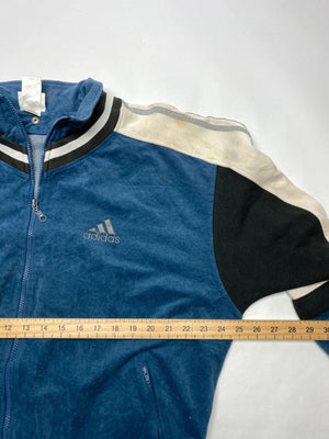 Adidas Vintage Blue and White Track Jacket