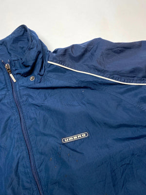 Umbro Vintage Navy & Grey Full-Zip Windbreaker Jacket