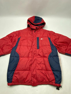 Vintage Starter Puffer Jacket – Red / Navy