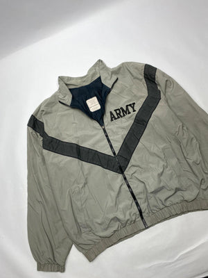 Vintage U.S. Army PT Windbreaker Jacket – Grey/Black Chevron
