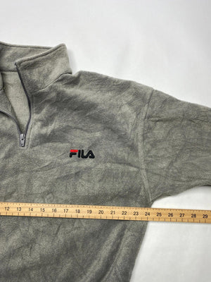 FILA Men's Grey Half-Zip Sweatshirt