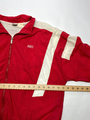 ASICS Vintage Red & White Windbreaker Jacket (Men’s L)